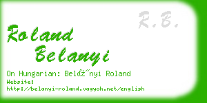 roland belanyi business card